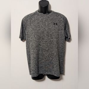 Men's Under Armour The Tech Tee Performance Tee Shirt Heather Gray Size Medium